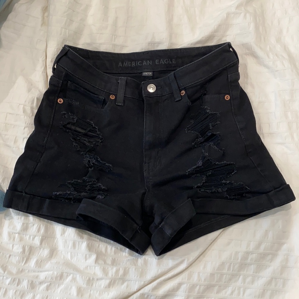 american eagle mom stretch shorts